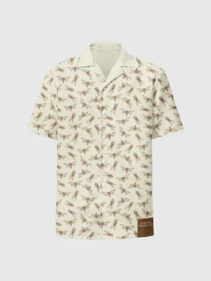 3 Body Problem Bugs Unisex Button Shirt [Ivory]