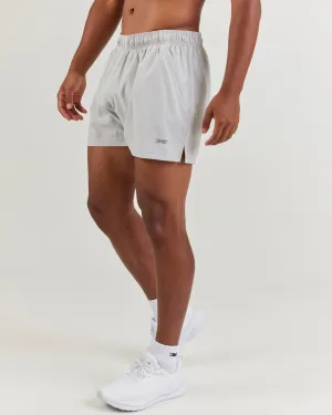 4" Elite Aero Shorts - Light Grey