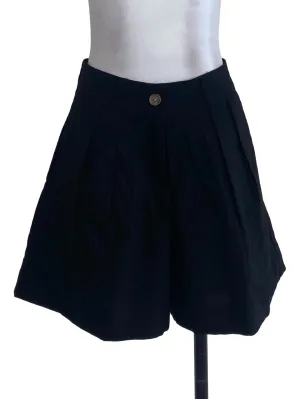 Black Textured Shorts