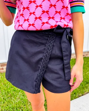 Black Wrap Shorts