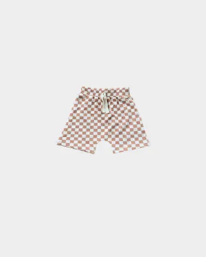 Boy's Checkered Harem Shorts