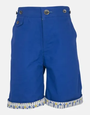 Caulfield: Blue shorts & braces