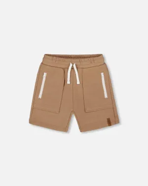 Deux Par Deux French Terry Zip Pocket Short