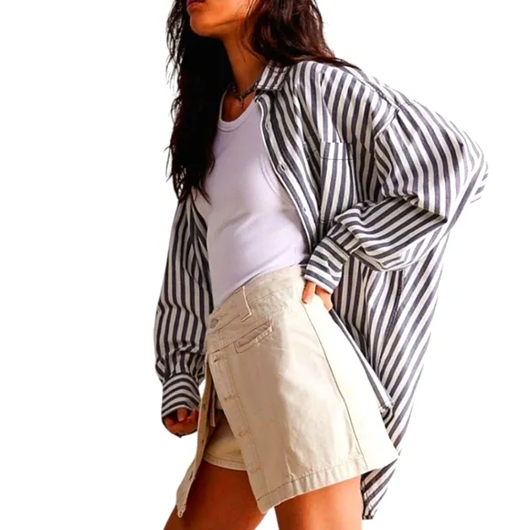 Free People x We The Free Midnight Sun Mid Rise Skort in Natural
