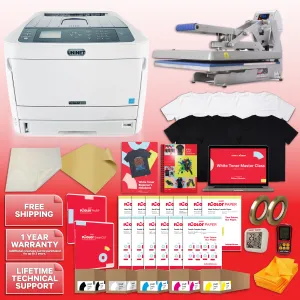 IColor 650 White Toner DTF Printer - Business Package With 16" x 20" Hotronix Fusion Heat Press