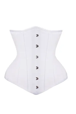Long White Underbust Corset Waist Taming