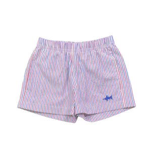Naples Seersucker Short, Patriotic Stripe