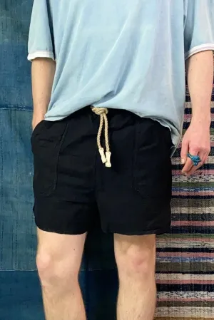 P62 Weekend Short Wild Silk & Hemp Sulfur Black