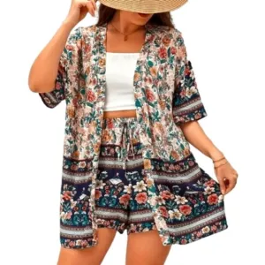 Plus size boho 2pc floral set sz 4X