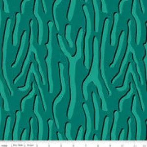Rayon Challis Zebra in Rainforest -- Mimi G Style -- Riley Blake