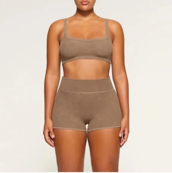 Skims Terry Lounge SEAMLESS SHORTS Thick Stretch Oxide Size 2X NWT