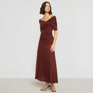 Thilda Ruched Off-Shoulder Dress