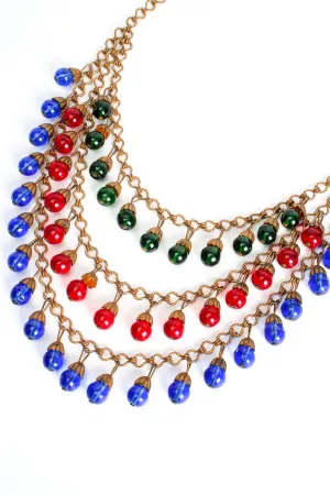 Tiered Glass Bead Necklace